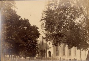 From Mr. Robert McCormick of Ardmore, PA - unique in that it shows a close up of the George Street side of the church in the early 20th century.  