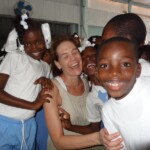 Sarah and friends laughing