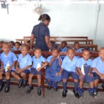 Children waiting for checkups