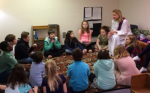 Deacon Carey with Catechesis 3rd to 5th grade.