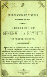receptionoflafayetteinFredericksburg